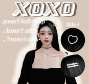 [XOXO] heart clip pearl