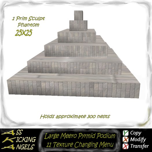 AKA Large Meeroo Pyrmid Podium Stall Texture Menu Add