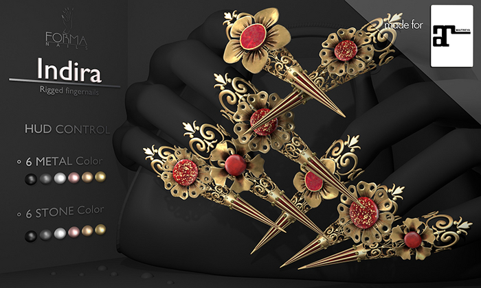 [FORMANAILS] NAILS - | Maitreya Nails | - | INDIRA | - | Bento Nails | Rigged Nails 