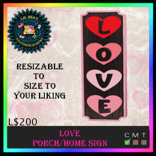 *LBD* Love Porch/Home Sign