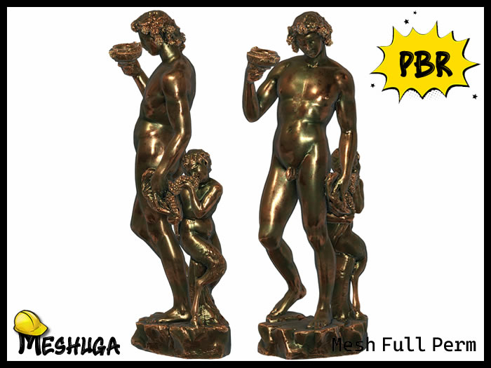 Meshuga PBR Feast of Bacchus Statue FULL PERM MESH