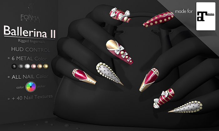 [FORMANAILS] NAILS - | Maitreya Nails | - | BALLERINA 2 | - | Bento Nails | Rigged Nails