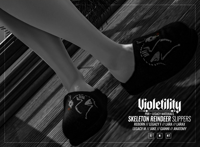 Violetility - Skeleton Reindeer Slippers [DEMO]