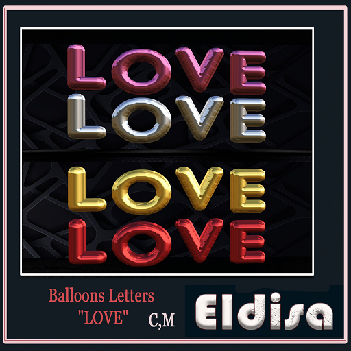 Balloons Letters "LOVE" (c,m) box