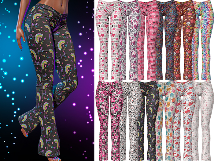 Ramona Low Rise Flared Jeans 2.0 [Lovely Pack] - Maitreya Lara + LaraX • Legacy • Reborn Pants