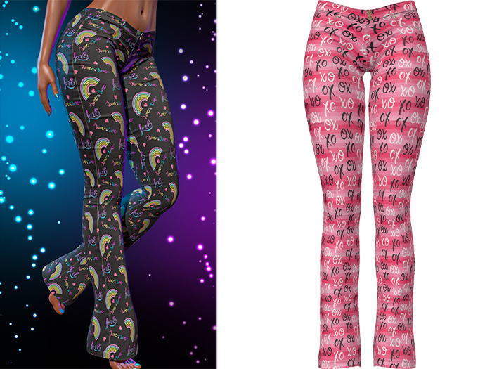 Ramona Low Rise Flared Jeans 2.0 [Lovely Xoxo] - Maitreya Lara + LaraX • Legacy • Reborn Pants