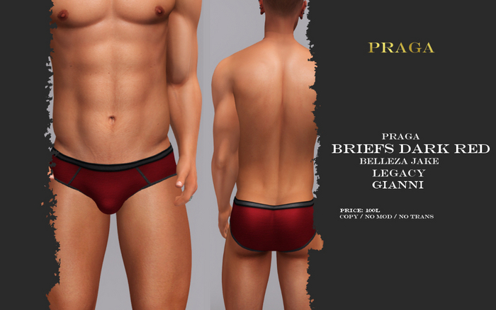 Praga Briefs Dark red