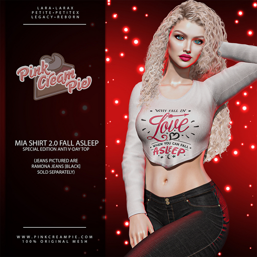 Mia Long Sleeve Shirt [Fall Asleep] - Maitreya Lara • LaraX • Petite • PetiteX • Legacy • Reborn Tops