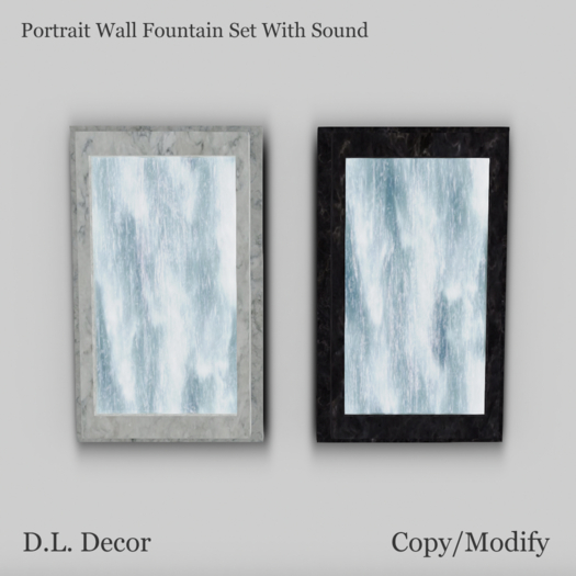 ! D.L. Decor Wall Fountain Portrait Set Marble