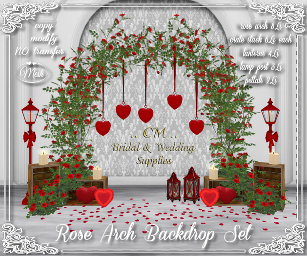 CM..Rose Arch Backdrop Set