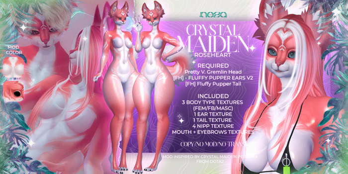 ✦ NEZA - CRYSTAL MAIDEN (ROSEHEART) // Pretty V. Gremlin Head // GIFT