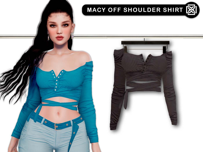 Addams "Macy" Off Shoulder Shirt #29