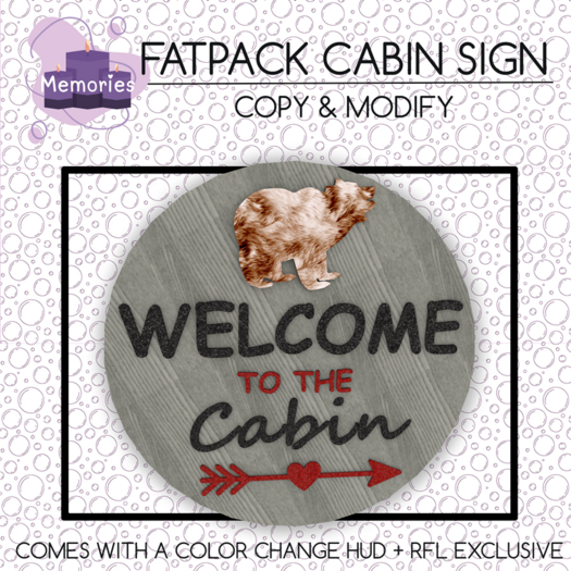 {ME} Cabin Sign - Fatpack {Add Me}
