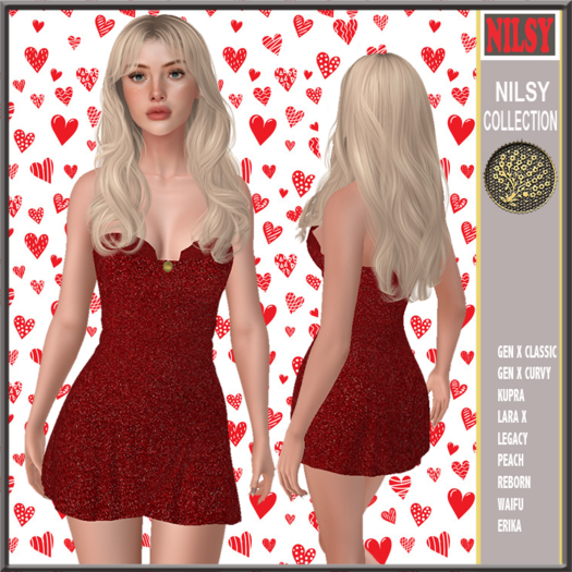 RED GLITTERED DRESS