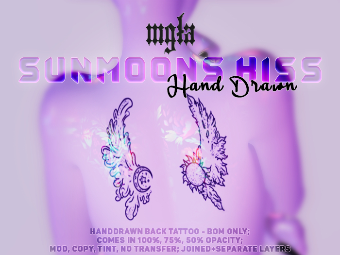 + mgla + Sun & Moon's Kiss Back Tattoo - BOM - Tint