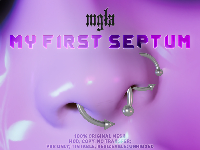 + mgla + My First Septum Piercing - PBR ONLY - GIFT