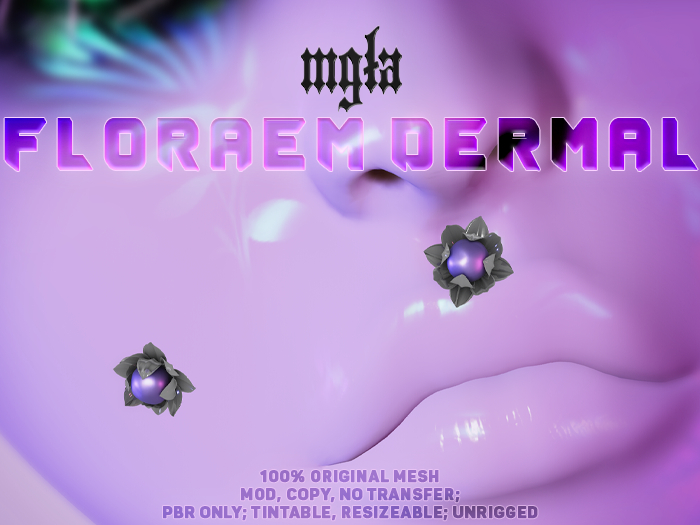 + mgla + Floraem Dermal Piercing - PBR ONLY - TINT