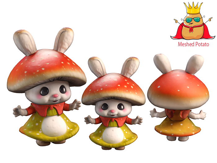 Meshed Potato Mushroom Bunny Full Perm