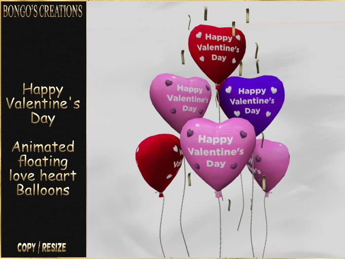 BMC5563 - HAPPY VALENTINE'S DAY ANIMATED FLOATING BALLOONS