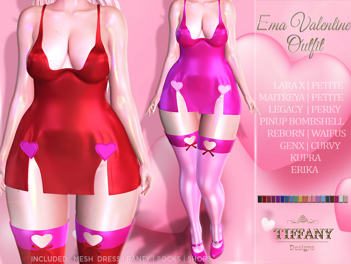 ::TD:: Ema Valentines Outfit [Mesh] + Lara X