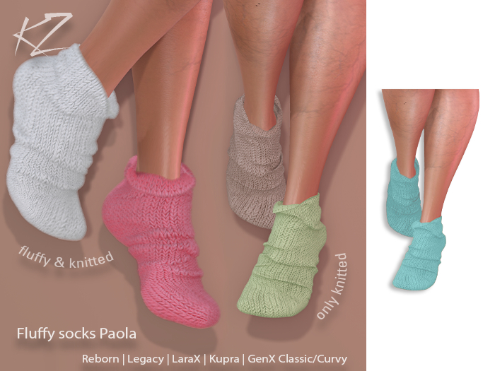 KZ Fluffy socks Paola Mint