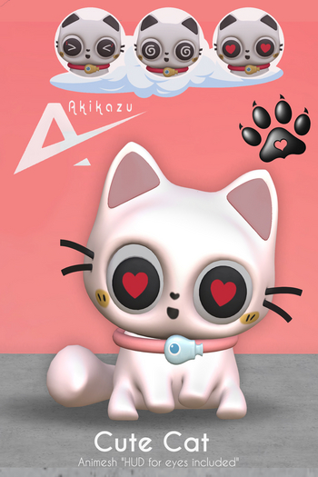 ❤️❤️Akikazu Animesh Cute Cat Pink❤️❤️