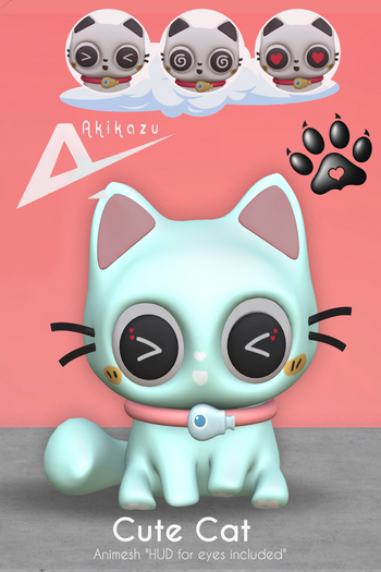 ❤️❤️Akikazu Animesh Cute Cat Blue❤️❤️