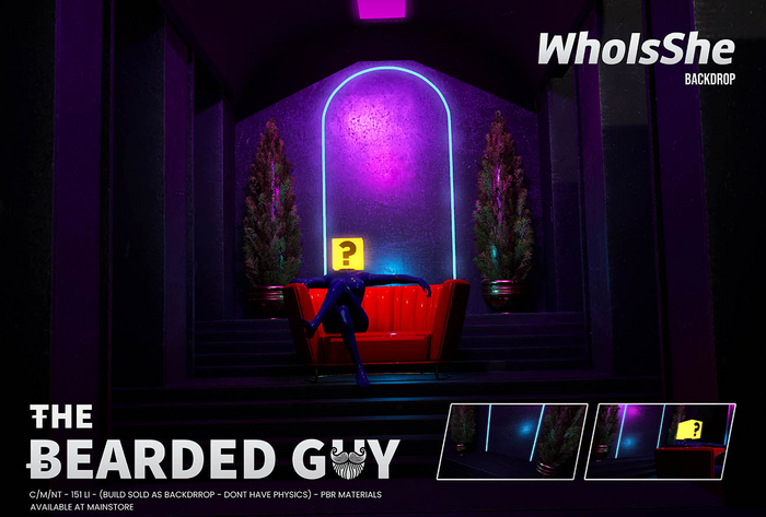 Who Is She Backdrop - The Bearded Guy 