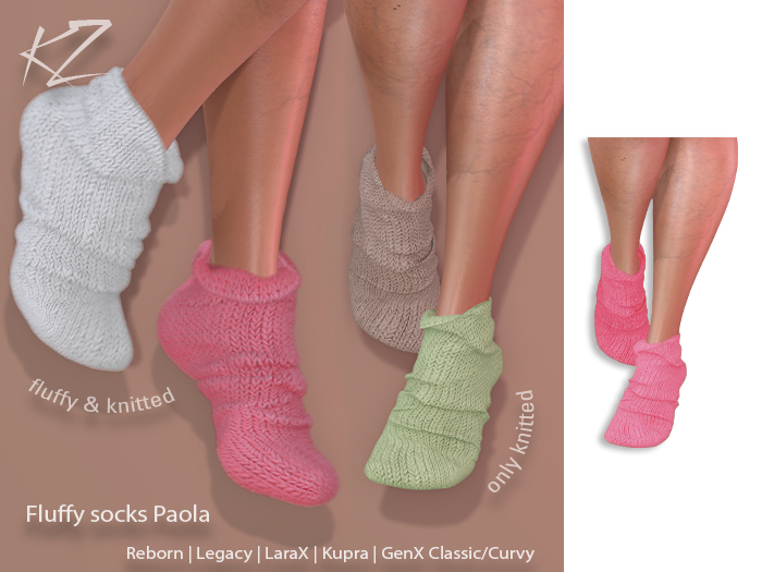 KZ Fluffy socks Paola Rose