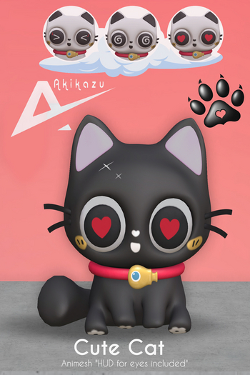 ❤️❤️Akikazu Animesh Cute Cat Black❤️❤️