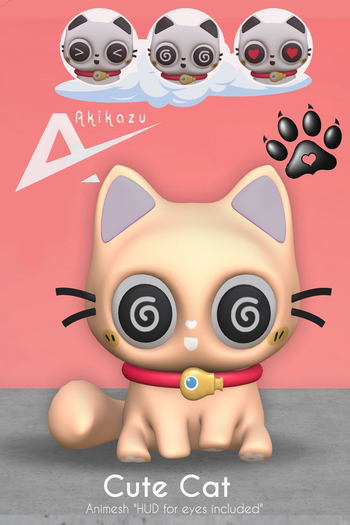 ❤️❤️Akikazu Animesh Cute Cat  Peach❤️❤️