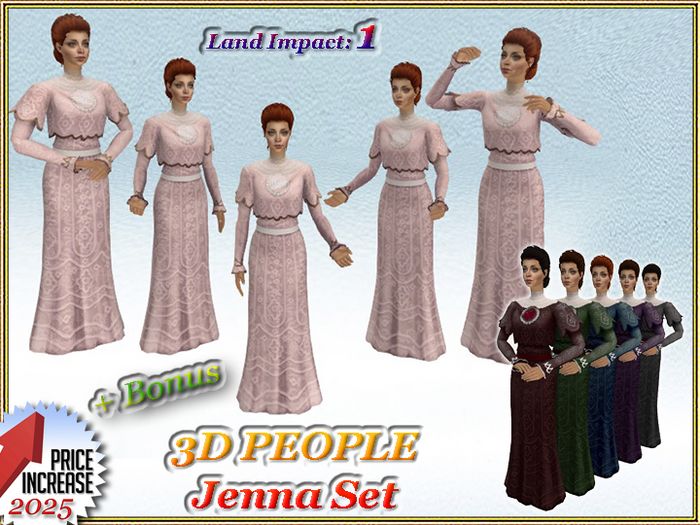 3D PEOPLE - Jenna Set + Moving Bonus (1 LI) (Full perm)