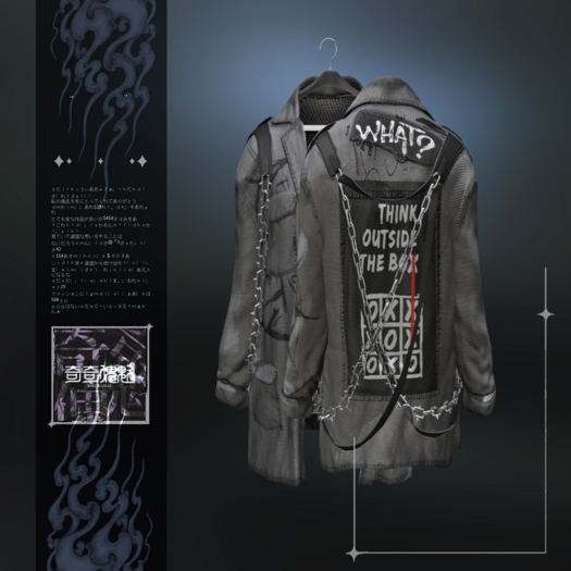 ..KIKI KAIKAI..hanging chain Jacket(GRAY)