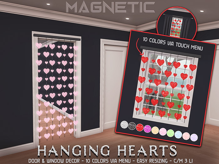 Magnetic - Hanging Hearts