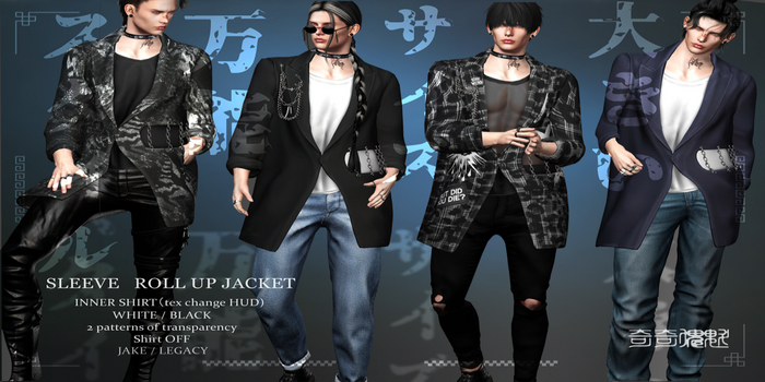 ..KIKI KAIKAI..Sleeve roll-up jacket(DEMO)