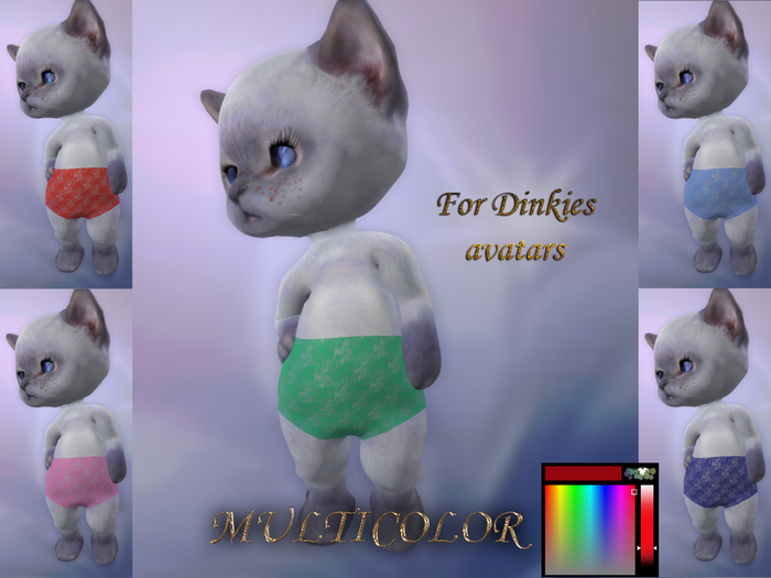 &MeoW& for DINKIES  Lace panties (multicolor)