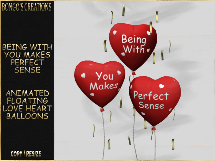 BMC5564 - BEING WITH YOU MAKES PERFECT SENSE - ANIMATED FLOATING BALLOONS