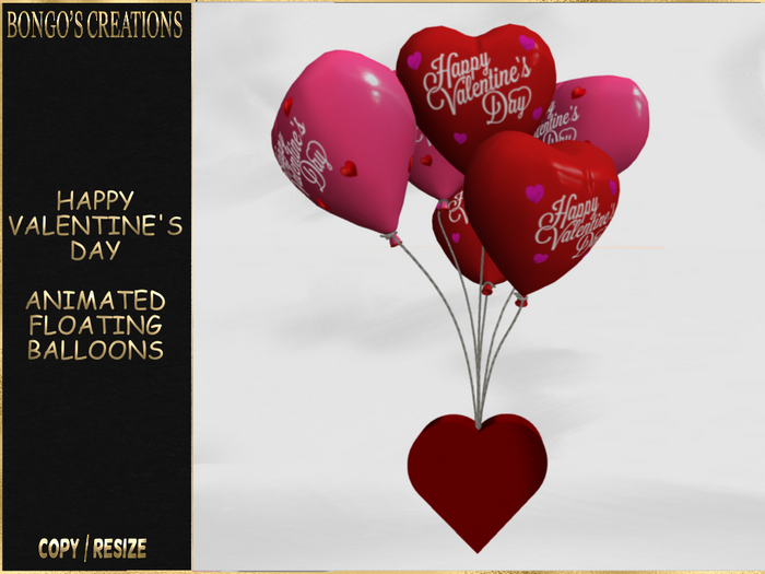 BMC5568 - HAPPY VALENTINE'S DAY ANIMATED FLOATING BALLOONS