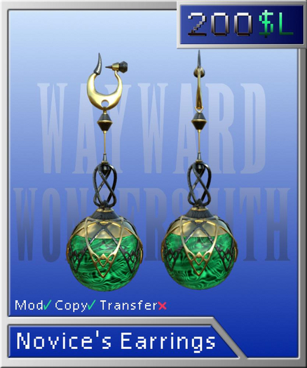 .:W/W:. Novice Earrings