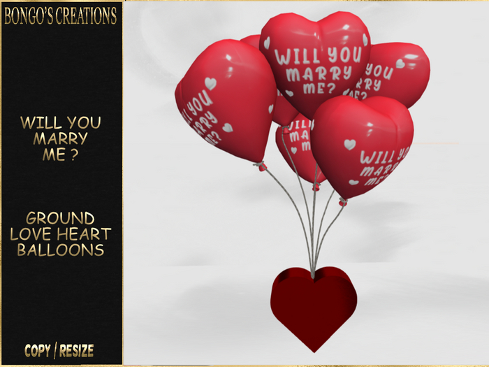 BMC5569 - WILL YOU MARRY ME ? GROUND BALLOONS
