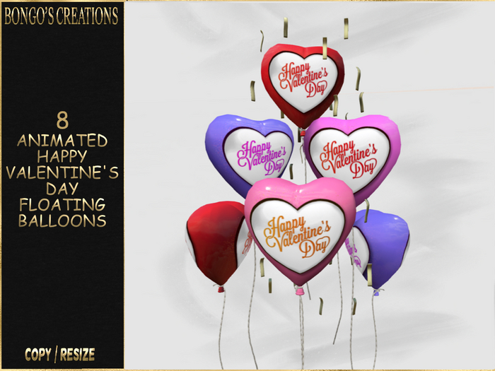 BMC5570 - ANIMATED HAPPY VALENTINE'S DAY FLOATING BALLOONS