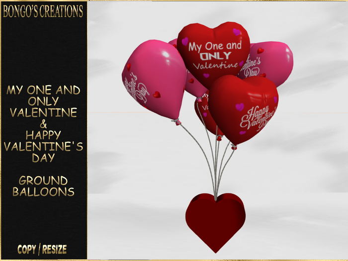 BMC5571 - MY ONE AND ONLY VALENTINE BALLOONS