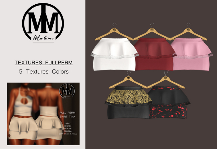MME - TINA SKIRT -  TEXTURES FULLPERM