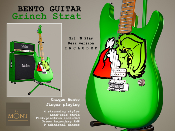 Bento Guitar Grinch Strat
