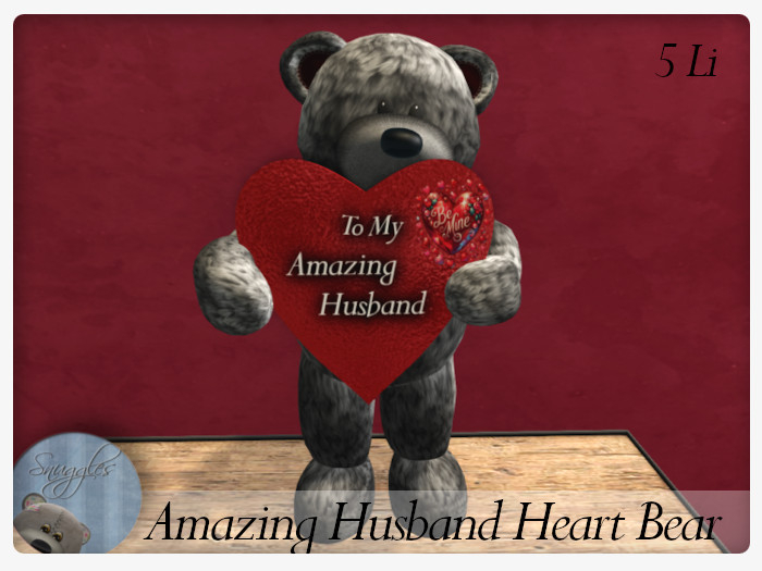 Amazing Husband Heart Bear By Snuggles 