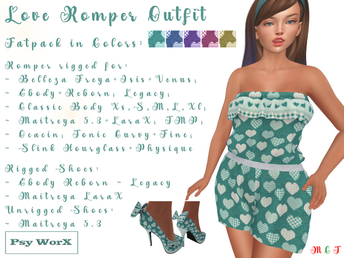 >Psy WorX< Love Romper Outfit Fatpack