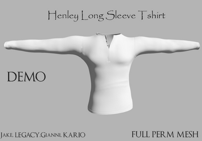 Henley Long Sleeve Tshirt DEMO (dont rezz!)