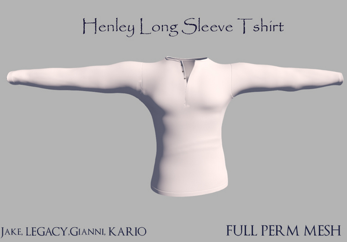 Henley Long Sleeve Tshirt (dont rezz!)