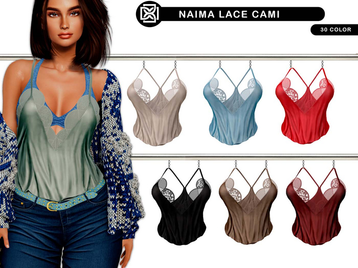 Addams - Lace Cami - Naima #FATPACK