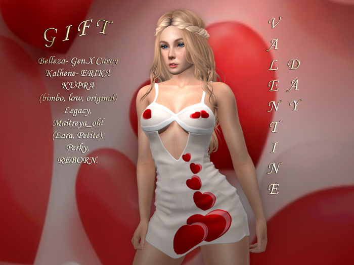 &ML& Gift Dress "V_day" (white) Allbodies